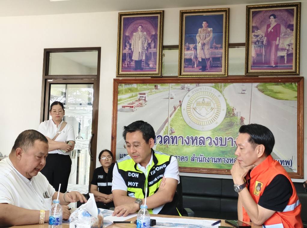 กรมทางหลวงจับมือจังหวัดสมุทรสาคร รุดแก้ปัญหาน้ำหนุนท่วมพระราม 2 บูรณาการบริหารจัดการน้ำ-จราจรขาเข้า กทม. ตลอด 24 ชม.