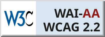 เครื่องหมายแสดงการปฏิบัติตามเกณฑ์การเข้าถึงเว็บไซต์ WAI-AA WCAG เวอร์ชัน 2.2